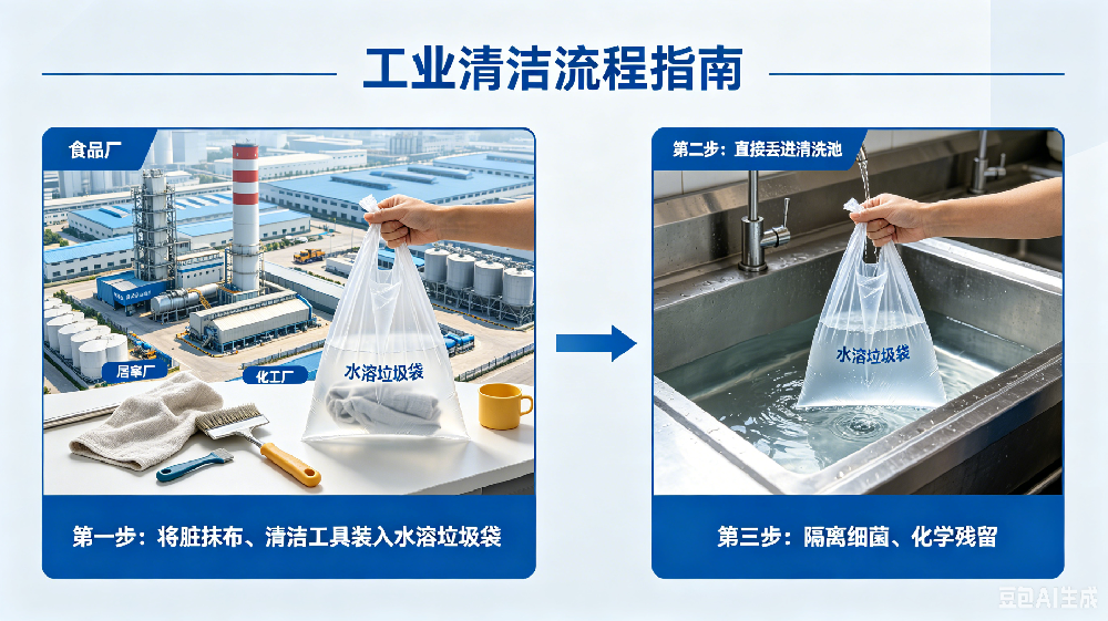 Water‑soluble garbage bag
