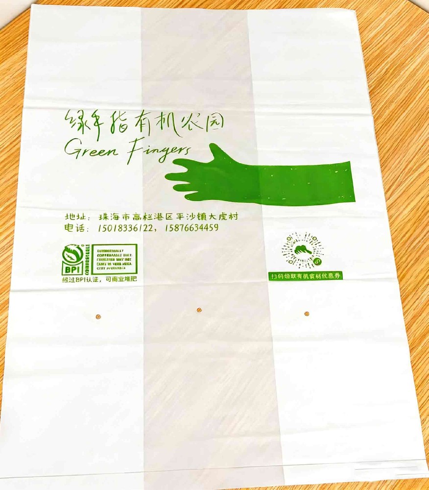 Fully biodegradable flat bag