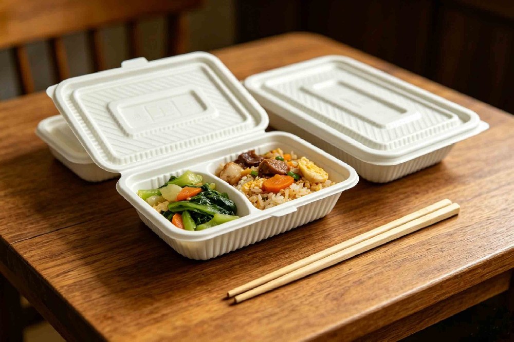 Fully Degradable Square Lunch Box